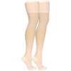 Truform 30-40 mmHg Compression Stockings for Men and Women, Thigh High Length, Closed Toe, Beige, Small (30-40 mmHg)