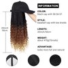 Goddess Box Braids Braiding Hair Baseball Cap Hat Wig Bohemian Curly Ends Braids Hat with Braided Hair Extensions for Black White Women Synthetic Braids Hat Wig with Hair Attached (20inch, T1B/30/27)