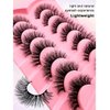 7 Pairs Cat-Eye Lashes Flu-ffy 16mm Fox Eye Lashes Curly Volume Eyelashes Faux Mink Lashes that Look Like Extensions Lashes Wispy False Eyelashes Natural Look(Z11)