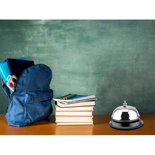 1InTheOffice Call Bell, Service Bell, 3/8" Diameter Desk Call Bell Chrome Finish for Hotels, Schools, Restaurants, Reception Areas, Hospital (4)