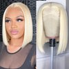 Blonde Bob Wig Human Hair 613 Lace Front Wig Human Hair 13X4 HD Lace Front Wigs Human Hair Pre Plucked With Baby Hair 150% Density 613 Short Bob Wigs Human Hair For Women (8 inch, 13X4 613 Bob Wig)