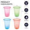 Party Essentials Soft Plastic 12-Ounce Party Cups/Tumblers, 20-Count, Assorted Neon