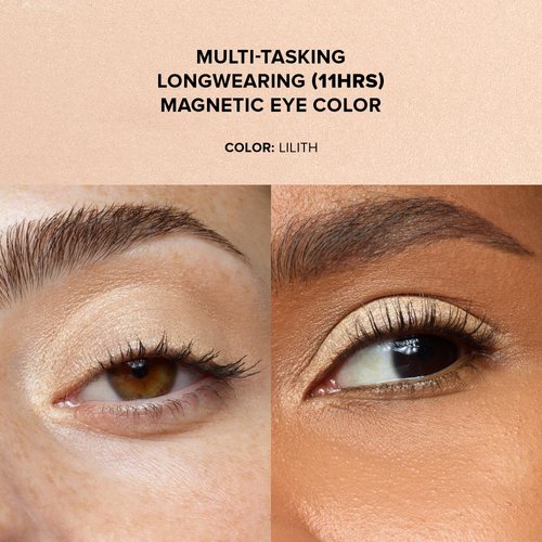 Nudestix Magnetic Luminous Eye Color Pencil, Eyeshadow + Eyeliner + Eyelid Primer + Highlighter Stick, Satin Finish Cream Makeup, Long Lasting, Waterproof, Shade: Lilith