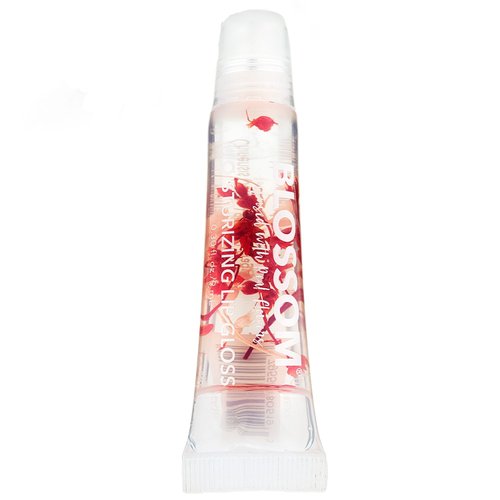 Blossom Flower Lip Gloss, High Shine Lip Gel, Scented, Thick Moisturizing Clear Lip Gloss Tubes with Nourishing Jojoba Seed Oil, Infused with Real Flowers, 0.3oz, Candy Cane