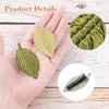 Nuorest 10 PCS Embroidery Leaves Hair Clips, Green Leaf Hair Barrettes, DIY Embroideried Leaf Hair Accessories for Women, Girls for Summer, Autumn, Daily Use, Parties - Green, Yellow