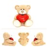 I Love You! 10'' Teddy Bear with Red Heart, Soft Plush Bear Doll Stuffed Animal Toys Valentines Day Decor Gifts for Her/Girlfriend Lover Mom Kids (Light Brown)