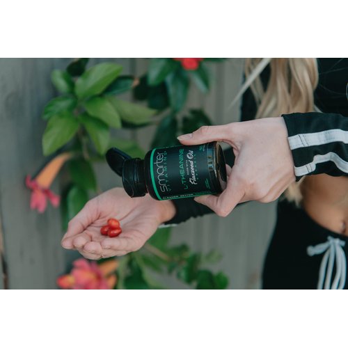 (3 Pack) Smarter L-Theanine 250mg Supplement for Relaxation, Mood & Alertness Support, in Non-GMO Flaxseed Oil, 150 Liquid Softgels