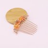 Micro Traders Flower Hair Comb Rhinestone Wedding Bride Headpiece Hair Ornament Decorative Hair Accessories for Women and Girls Hairstyles Champagne