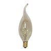 Royal Designs Vintage Antique Golden Smoke Flame Candelabra Style Base Incandescent Light Bulb, 25-Watts, Clear, E12, 130V (2-Pack)