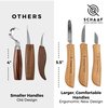 Schaaf Wood Carving Tools Deluxe Wood Carving Kit | Includes Detail Knife, Chip Carving Knife, Sloyd Wood Carving Knife, Spoon Carving Kit | Adult Crafts Wood Whittling Kit