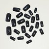 24 Pcs Black Press on Nails Square Glitter Fake Nails Glossy Glue on Nails with Nail Glue Natural Full Cover False Nail Tips Medium Stick on Nails Artificial Finger Manicure for Women Girls