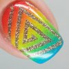 Whats Up Nails - Triangle Spiral Vinyl Tape Stencils for Nail Art Design (2 Sheets, 80 Strips Total)