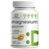 Magnesium Glycinate Plus Vitamin C – 100% Chelated for Absorption – Essential Mineral Supplement for Muscle, Mood, Sleep, & Heart Health