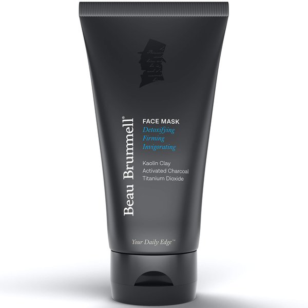 Beau Brummell Men’s Face Mask Detoxifying Facial Treatment with Kaolin Clay & Activated Charcoal | Deep Cleansing Formula | 5 FLOZ Tube Lasts Approx 6-Months |Made In USA