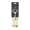 Viski Winged Corkscrew Wine Bottle Opener, Gold Plated Finish, Non-stick Coated Worm, 9.25"