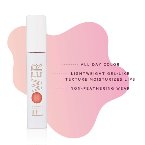 FLOWER BEAUTY By Drew Barrymore Bitten Lip Stain - Long-Lasting Color - Hydrating + Water-Based Formula - Gel-Like Texture - (Coy)