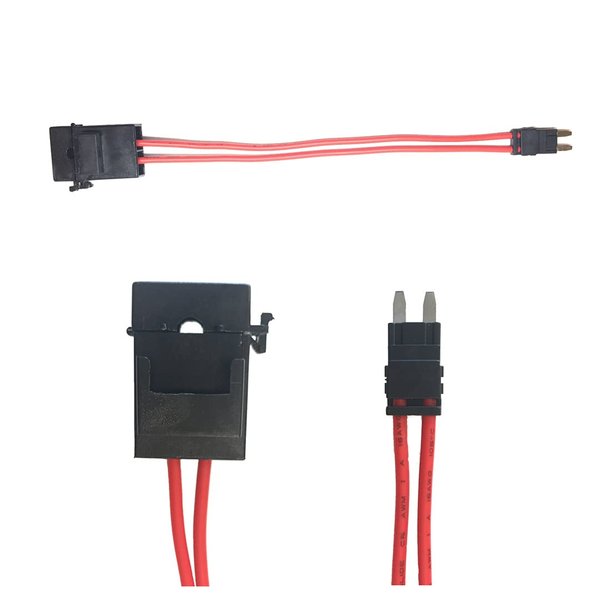 Specialized ECU Repair Car Fuse Holder Connector - Mini ATM, 32V, 20 Amp, 16 Gauge, Red Wire Cable - Comfortably Tap and Test Automotive Circuits, Perfect for Hard To Reach Fusebox Panels - 11.5 Inch