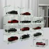 KASTUN 1/64 Scale Modle Cars Storage Case,Display Case for for Hot Wheels Matchbox,12Pack Clear Toy Car Storage,Stackable,Clear,Expandable,for 1/64 Scale Diecast Cars Collection(Case Only)