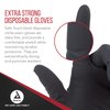Dynarex Safe-Touch Black Disposable Nitrile Exam Gloves, Powder-Free, Used in Healthcare and Professional Settings, Law Enforcement, Tattoo, Salon or Spa, Medium, 1 Box of 100 Gloves