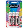 ChapStick Lip Balm, Candy Cane, 3-Count – Fresh & Minty Lip Moisturizer, Stocking Stuffer, 0.15 Oz Ea