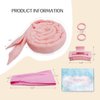 Heatless Hair Curler For Long Hair Curls - 61" Extra Long Heatless Curling Rod Headband, Velour No Heat Curling Ribbon Kit You Can Sleep In Soft Cotton Curling Ribbon Overnight For Women(Pink)