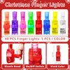 Christmas Party Favors, 40 Finger Lights Christmas Stocking Goodie Bag Stuffers for Kids Light Up Christmas Toys Classroom Prizes Christmas Gifts for Students Bulk Xmas Party Favors Treats Supplies
