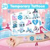 48 Ice Skating 24PCS Ice Skating Temporary Tattoos Sticker 24PCS Slap Bracelets Perfect for Themed Birthday Party Favors Baby Showers or Classroom Rewards Ideal Decor and Gifts for Girls and Boys