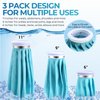 Ice Pack for Injuries Reusable: Ohuhu 3 Packs Ice Cold Packs with 2 Wrap Ice Bag Hot Water Hot & Cold Therapy Pain Relief for Knee Leg Injury No-Leak Waterproof Ice Bags 3 Sizes 6"/9"/11", Light Blue