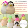 funnysquee Chicken Squishies Toy,Random Hair Color,Stress Relief Kawaii Soft Animal Funny Chicks Stretch and Squeeze Stress Toys Birthday Gift for Kids Adult (White)