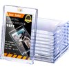 10 Pieces Magnetic Card Holder 35 Pt Trading Card Protector, Baseball Card Protector, Acrylic Card Holder Clear Display Card Protector for Baseball Football Sports Game Card Storage Display (Gold)
