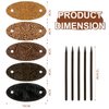 Leather Hair Clip with Stick Faux Leather Hair Barrette Hair Tie Leather and Stick Hair Slide Oval Shape Hair Pins Ponytail Holders Hair Accessories for Women Girls (Vintage Style,5)