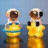ENHANA Micro Building Blocks Astronaut Model with Light Building Toy, Micro Building Kits for Kids or Adult Gifts, Spaceman on The Lunar Mini Blocks Set DIY Bricks Toys
