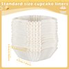 Tanlade 350 Pcs Square Mini Cupcake Liners Disposable Brownie Baking Cups Pan Liners Paper Baking Cup for Cupcakes and Cup Liners Party Supplies for Weddings Birthdays Baby Showers (White)