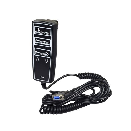 AlveyTech Polished Black Design 3-Function 9-Pin Hand Control Pendant with Screw-On Connector - Bed Remote Control Replacement, Hospital Bed Accessories - Remote for Drive Electric Beds