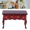 Dollhouse Table DIY Miniature Dollhouse Desk Mini Wooden Furnishings Accessories 3.7 x 2.5 x 1.6in