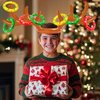 Dokeawo Christmas Games Inflatable Reindeer Antler Ring Toss Games Christmas Games for Family Party Christmas Party Supplies Funny for Kids & Adults