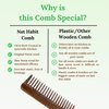 THE Unltd India finest Neem wood Handmade Comb For Detangling Long, Thick and Wavy Hair, Wide Tooth Structure for Gentle Grooming Anti Static, Organic Hair Comb for Men, Women and Kids (Wide Teeth)