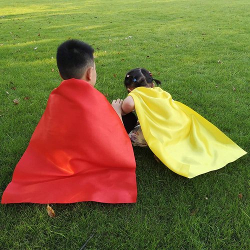 ADJOY Superhero Capes and Masks for Kids with Decorative Stickers - Halloween Party Dress Up Super hero Costume 20 Packs