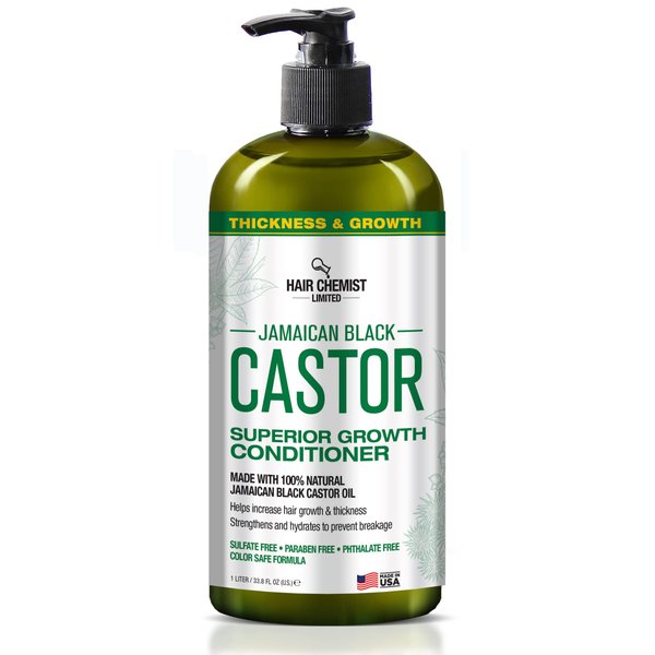 Hair Chemist Superior Growth Jamaican Black Castor Conditioner 33.8 oz. - Sulfate Free Conditioner made with Natural Ingredients