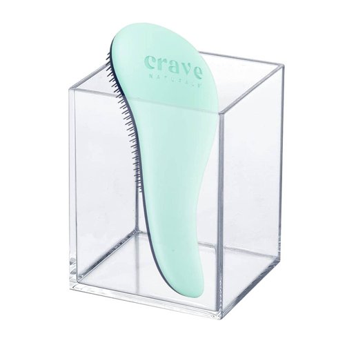 YeeBeny Wet Brush Holder Organizer, Women & Mens Hair Brush holder, Acrylic Storage Box, Wet Brush Holde-2.56×2.56×3.94"