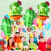 KatchOn, Cactus Balloons for Cactus Party Decorations - Huge 34 Inch, Pack of 4 | Cinco de Mayo Balloons, Fiesta Balloons for Cactus Decorations | Mexican Party Decorations, Taco Tuesday Decorations
