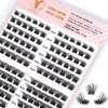 Lash Clusters DIY Eyelash Extensions 72 Clusters Lashes D Curl ACTROL Lash Mega Volume Reusable Individual Lashes Cluster Volume Eyelash Clusters Extensions Wispy Lashes at Home (T1, 144Pcs-D-8-16MIX)