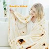 CASOFU Burritos Tortilla Throw Blanket, Double Sided Giant Flour Blanket, Novelty Tortilla Throw Blanket for Your Family, 285 GSM Soft and Comfortable Flannel Taco Blanket.(Beige, 47 inches)