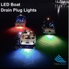 Tidal Wake Plug N' Play Underwater LED Boat Drain Plug Light for boats with 1/2" threaded Drains. No Wiring, No Holes to Drill Plugs into Accessory outlet, Add Lighting in Minutes! (Blue)