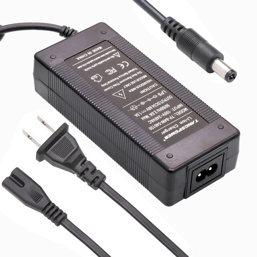 TANGSPOWER 54.6V eBike Battery Charger 48V 13S Lithium Replacement Charger 48Volt Electric Bike Charger DC-1Prong 5.5x2.1mm Round Plug for Rad Rover
