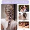 10 Pcs Small Flower Hair Clips with Rhinestone Mini Clover Cute Hair Pins Wedding Bridal Hair Accessories Decorative for Fine Hair Barrettes for Girls Women(Purple)