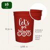 Christmas Cups, Lets Get Lit, Set of 12, 16 Oz Each Christmas Plastic Cups, Holiday ups, Christmas Party Favors Adults, Christmas Party Cups, Christmas Decorations
