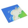 General Jim's Blue Beach and Water Road City Baseplates Full Set for Ocean Island Street Base Plate - Pirates Sea Grass Toy Kit for Building Blocks Bricks for Teens and Adults