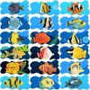 SCAHOW 18PCS Tropical Fish Toys for Kids, Plastic Assorted Miniature Sea Creatures Toys, Fake Toy Fish, Mini Ocean Animal Figures for Toddlers