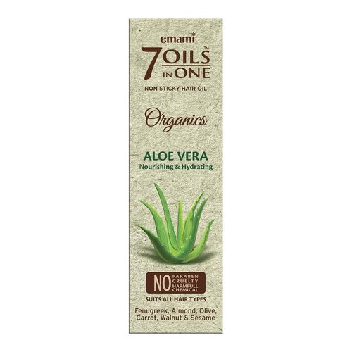 Emami 7-in-1 Hair Oil | with Aloe Vera | Hydrating & Nourishing Oil | Improves Hair Health | Reduces Split Ends | Provides Soft & Shiny Hairs | 6.76 Fl Oz/200ml